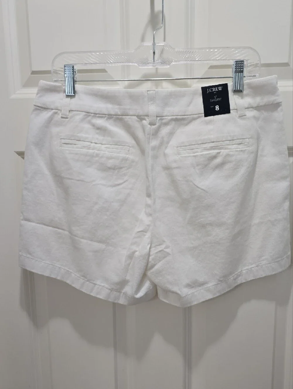 J. Crew White Tailored Cotton-Blend Chino Shorts